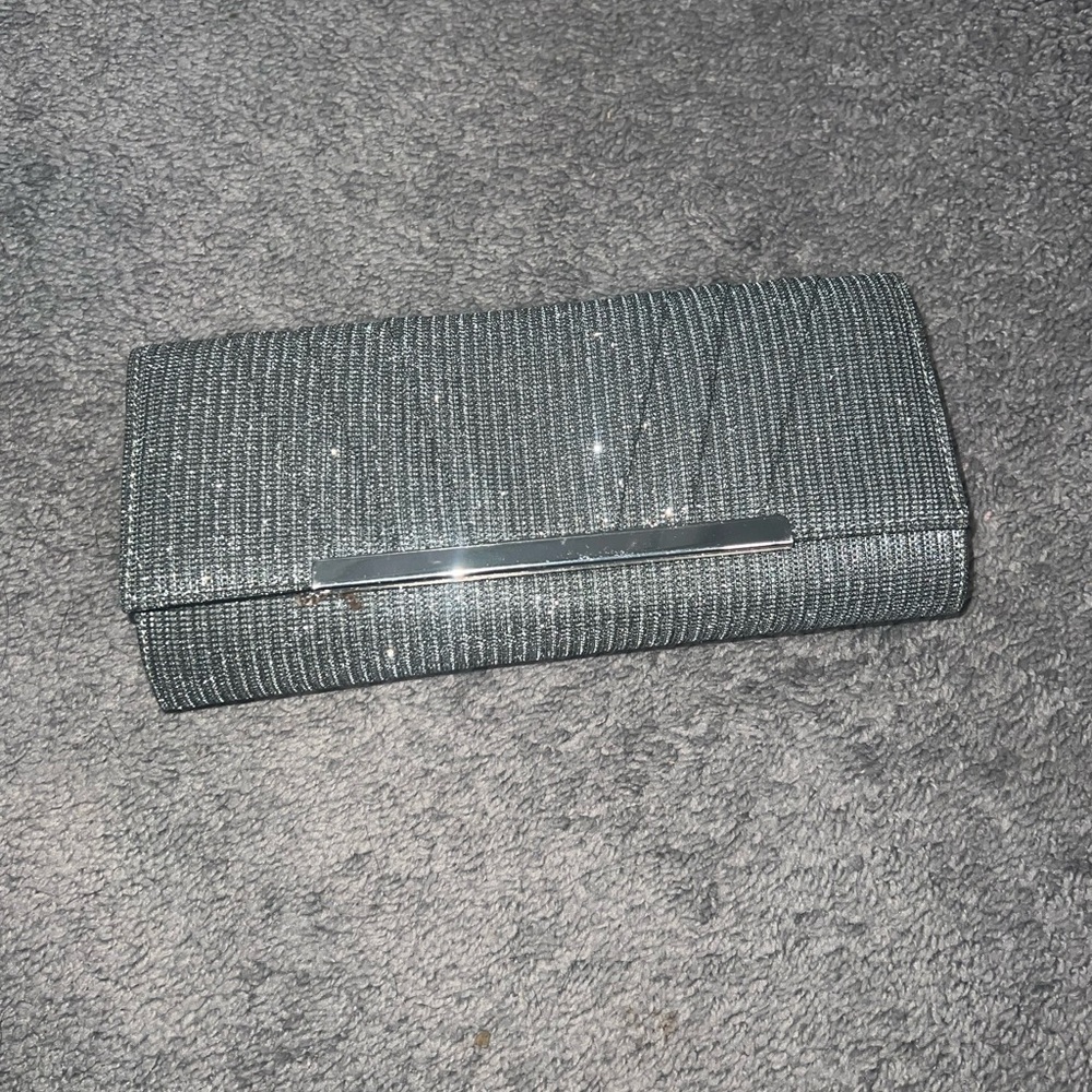 Shimmering Silver Evening Clutch